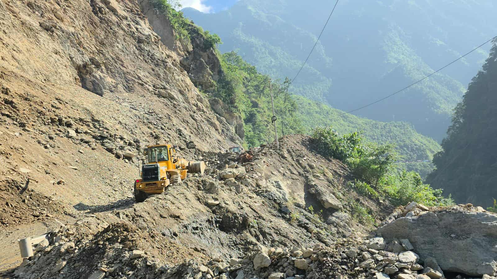 Mugling-Narayangadh Road Reopens After Landslide Blockage, Passengers Resume Travel